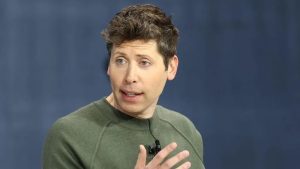 Sam Altman at an OpenAI press conference